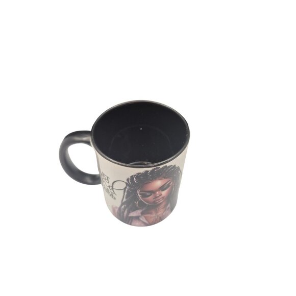 Coffee Mug With Inspirational Message "Let Go And Let God" Black handle White - Picture 6 of 7